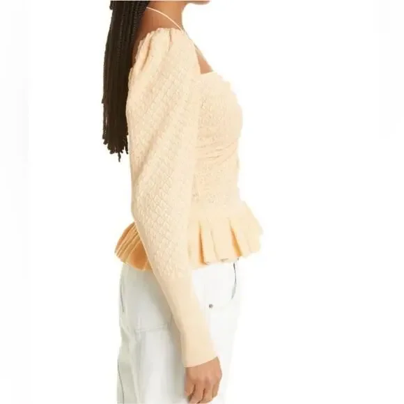 Ulla Johnson Leland Top Blouse Women's Large Cottage Fairy Puff Sleeves - Picture 4 of 16